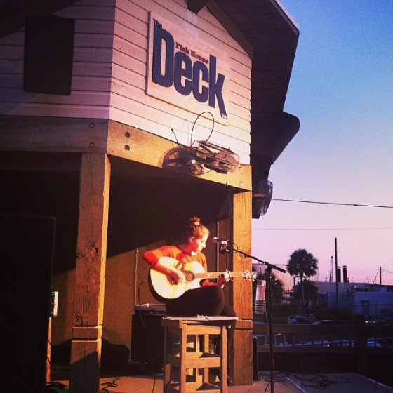 Jourdan Pace singing at the Deck Bar! #sunset #drinks #livemusic #deckbar #fishhousepensacola #downtownpensacola