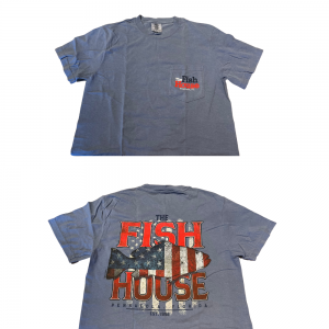 Fish House Patriotic T-shirt with Pocket